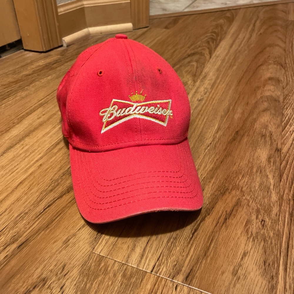 Budweiser Red Cap with Embroidered Logo